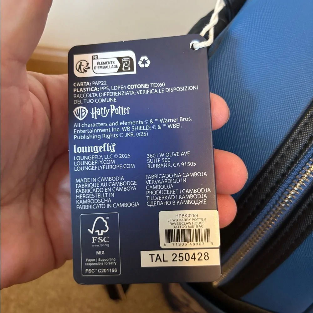 Loungefly Harry Potter Ravenclaw floral mini backpack - Picture 13 of 13